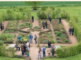 Viele Menschen im Garten Heydenmühle